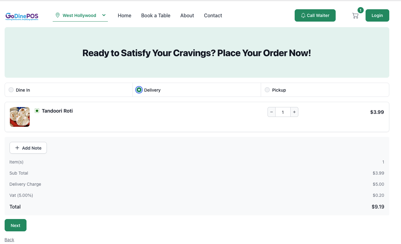 Online Food Ordering